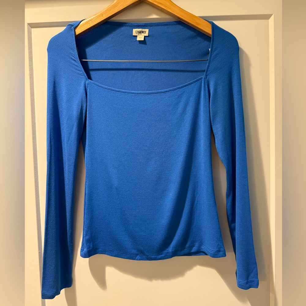 L'AGENCE Royal Blue Long Sleeve Top